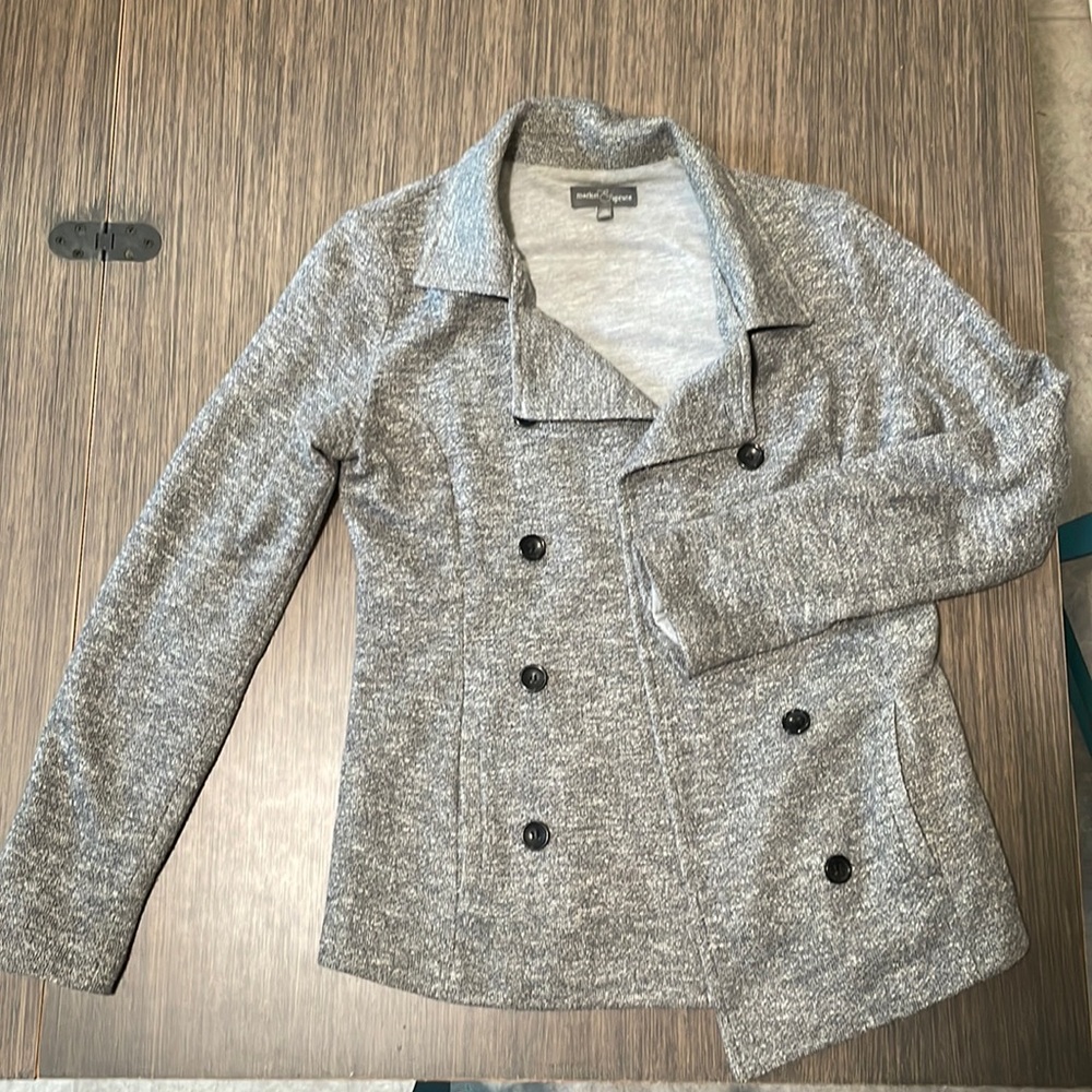 Market & Spruce gray double breasted coat